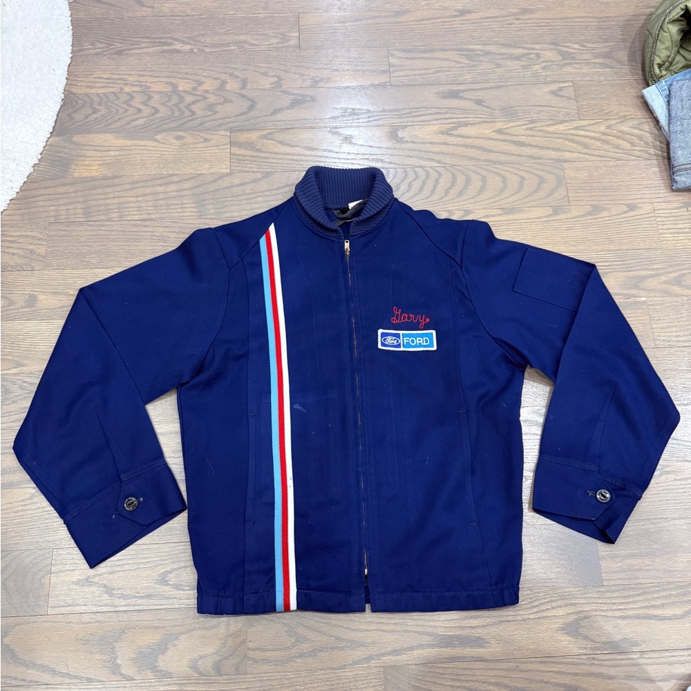 Ford Navy Blue Men's Lightweight Jacket with Embroidered Logo